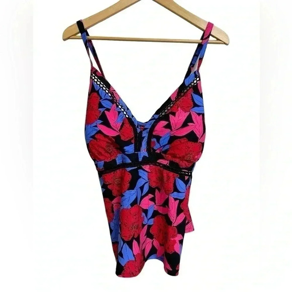 Dip Women’s Floral Tankini Swimsuit Top Size 3X NWT - Picture 8 of 8